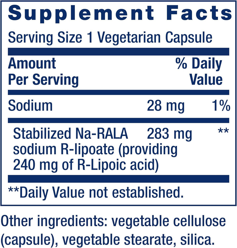 Life Extension Super R-Lipoic Acid, 240Mg, 60 Count