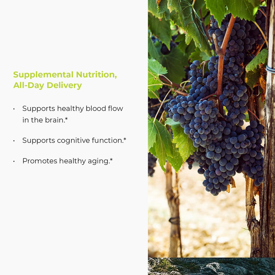 Resveratrol Supplement  Grape Skin Extract - 100Mg Trans-Resveratrol Antioxidant - 150 Tablets - Promotes Anti-Aging & Cardiovascular Support Company