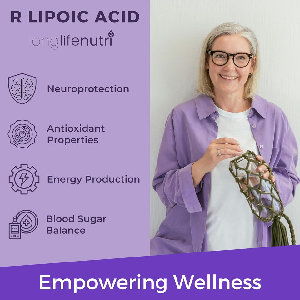 Stabilized R-Alpha Lipoic Acid 300Mg  High Potency Na-Rala Supplement For Cellular Energy & Metabollic Function, 120 Vegetarian Capsules, 4-Month Supply, Gmp Certified, Made In Usa