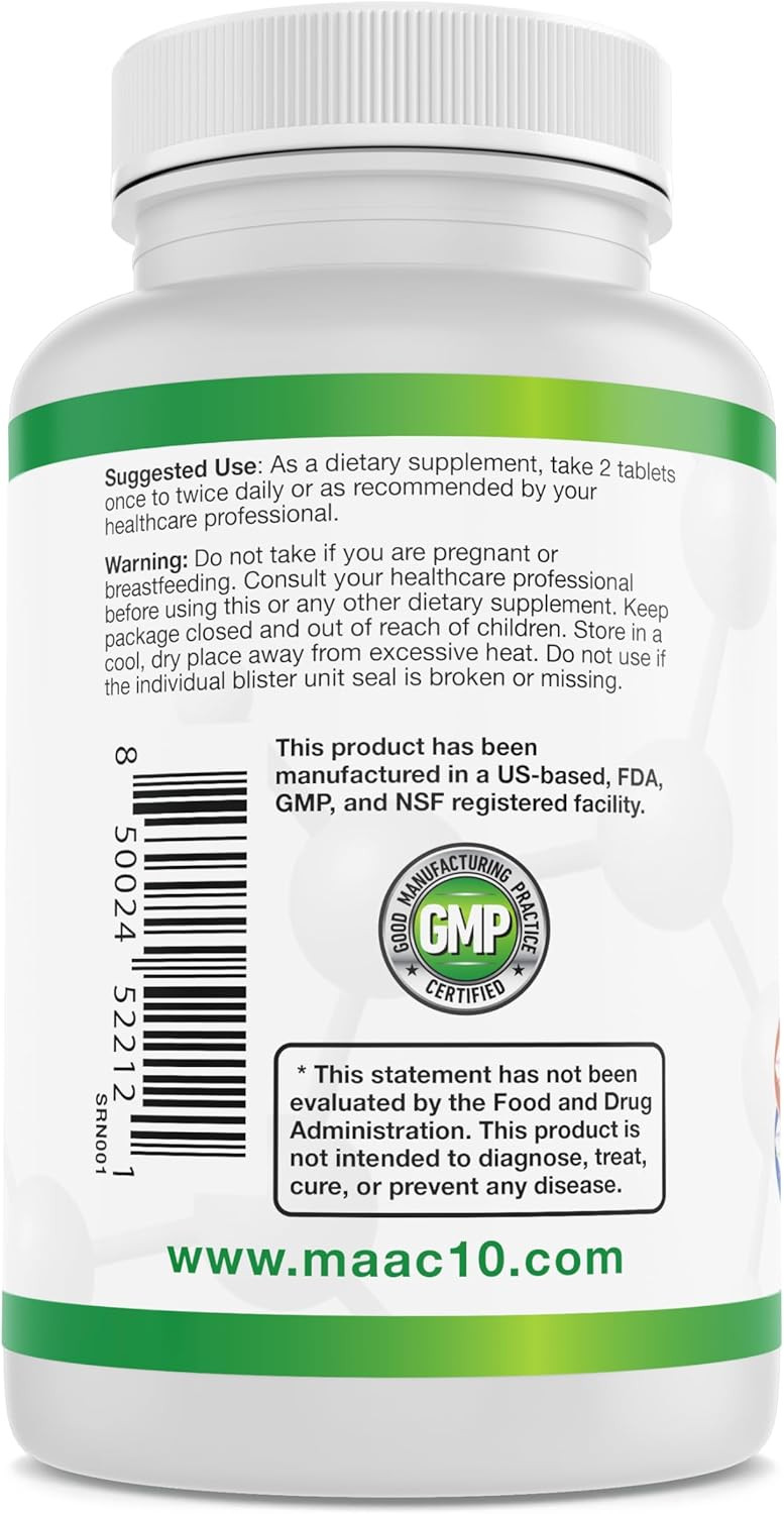 Maac10 Energy Chewable Tablets Caffiene + Nadh + Coq10