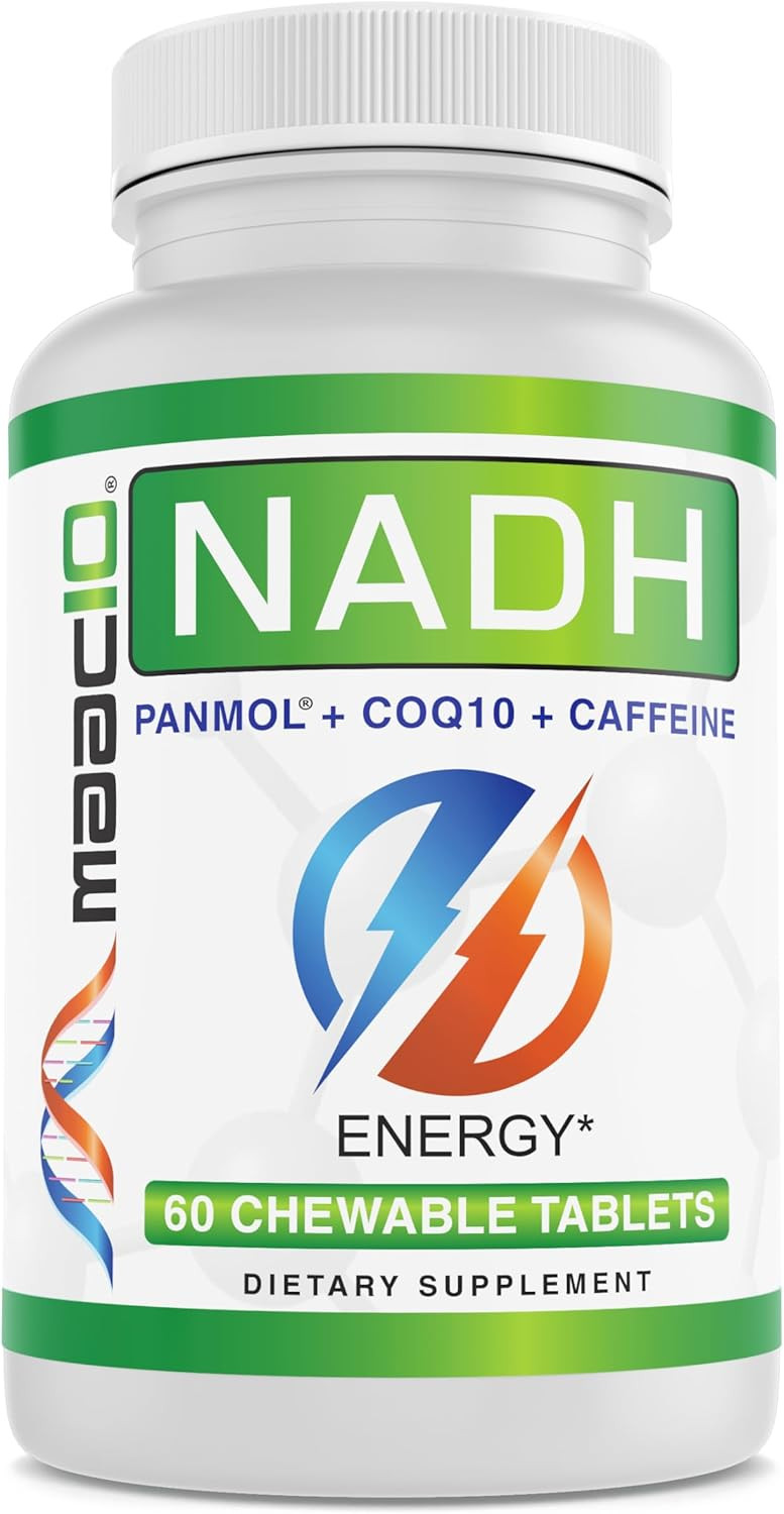 Maac10 Energy Chewable Tablets Caffiene + Nadh + Coq10