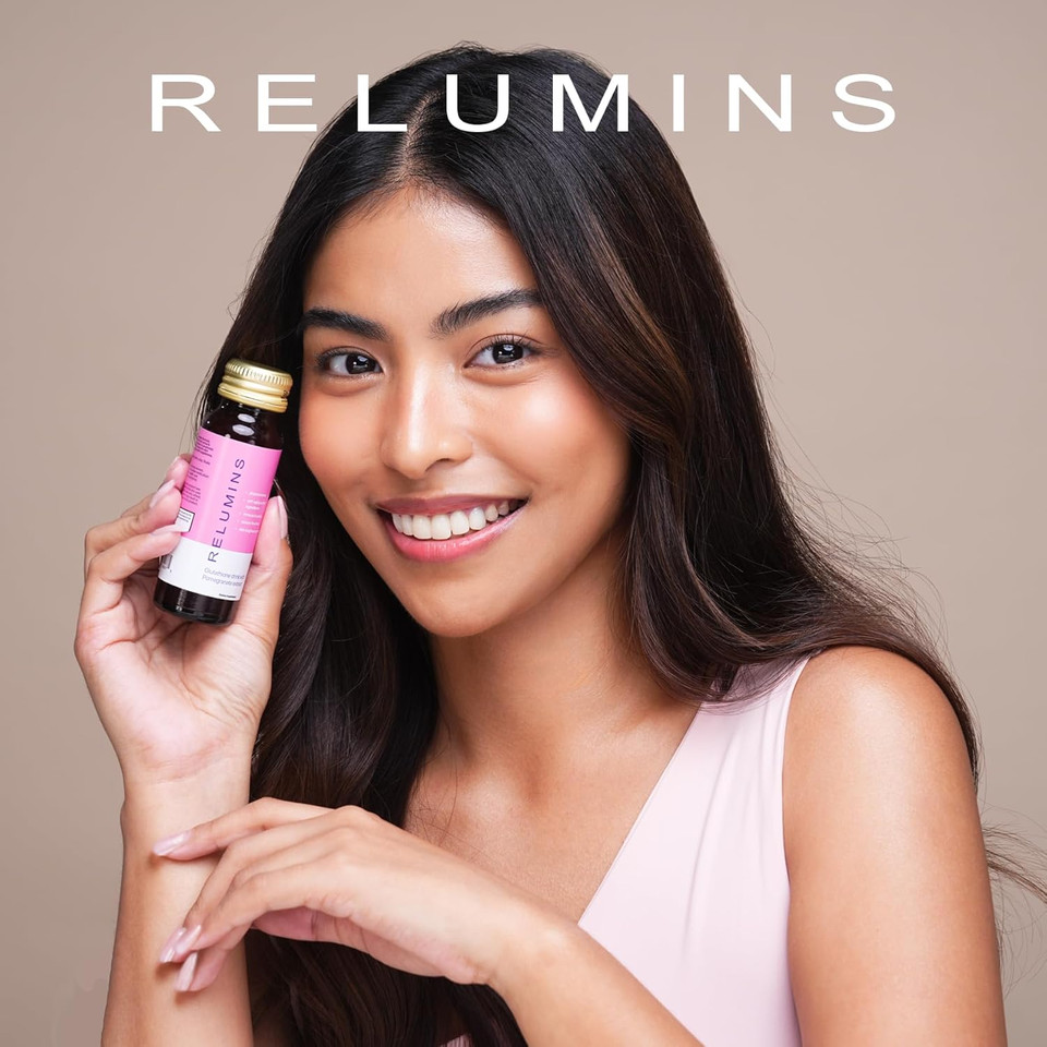 Relumins Glutathione Drink - Helps Promote Brighter And Firm Skin, Boosts Collagen Content, Moistures For A Younger Looking Skin - Pomegranate Flavor, 50Ml X 30 Gluta Shot Bottles