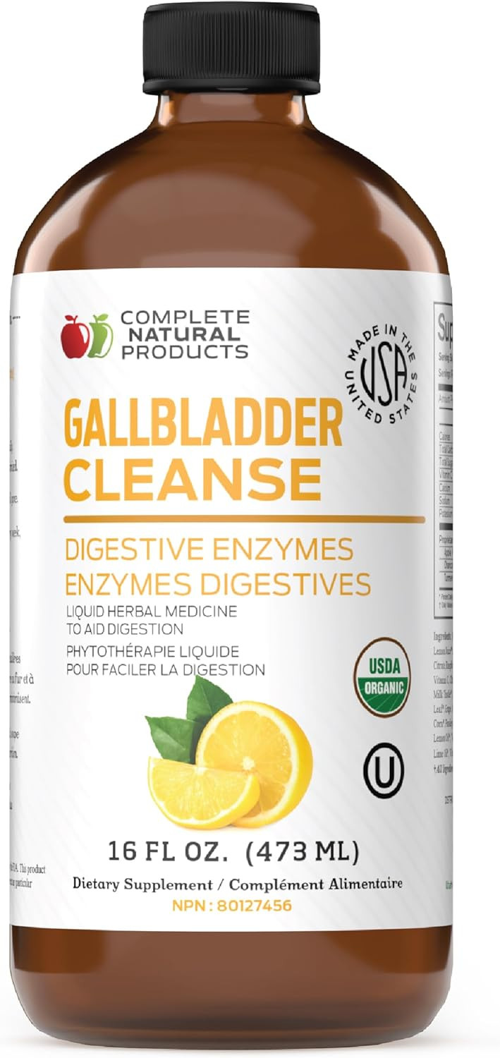 Complete Natural Gallbladder Complete - Liquid Supplement For Gallbladder Support, Liver Cleanse, And Digestive Health With Apple Cider Vinegar, Turmeric, Beet, Digestive Enzymes, Milk Thistle - 16Oz