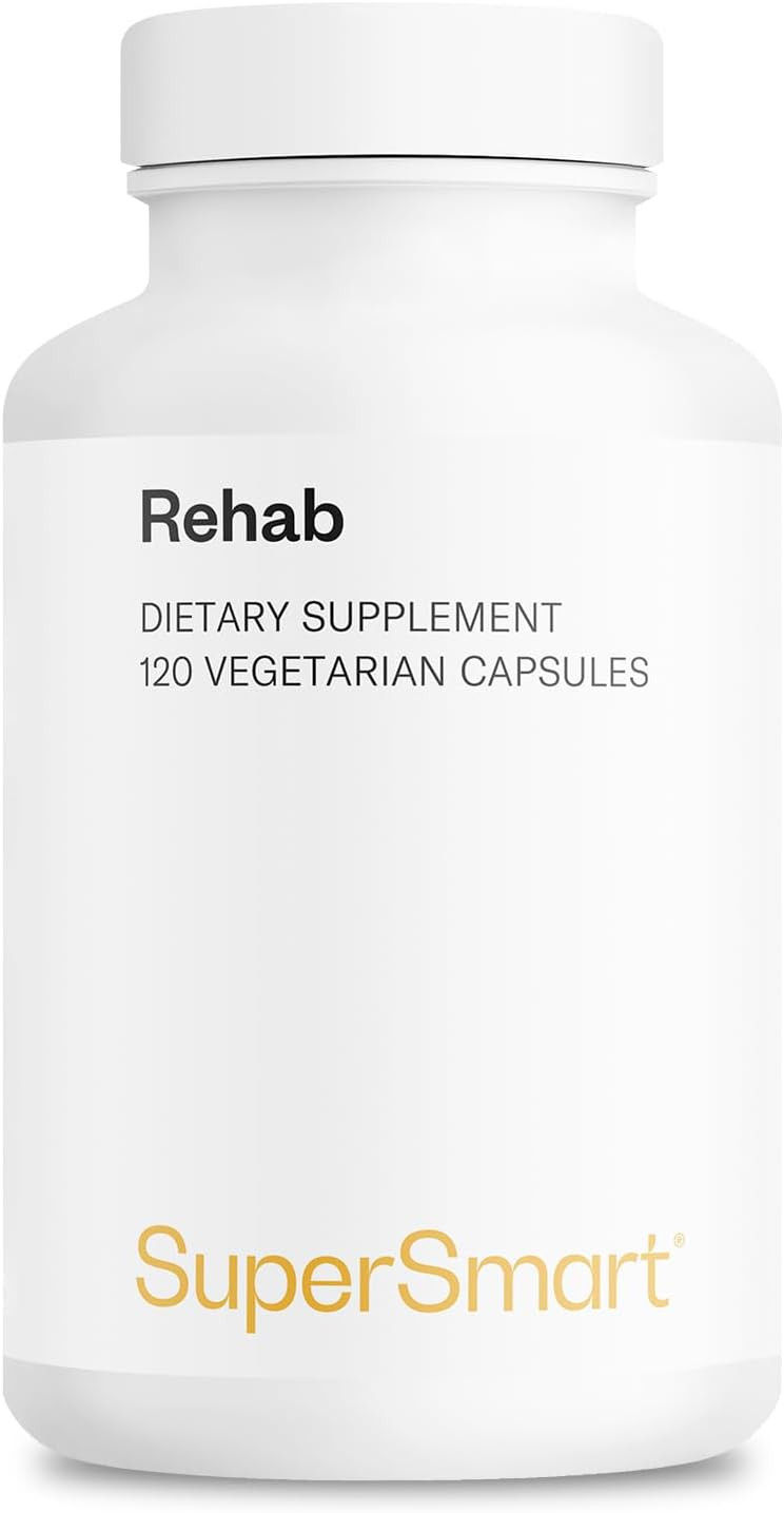 Supersmart - Rehab (Advanced Formula) - With Kudzu, Silymarin, Ginger Root, Benfotiamine - All-In-1 Supplement | Non-Gmo & Gluten Free - 120 Vegetarian Capsules