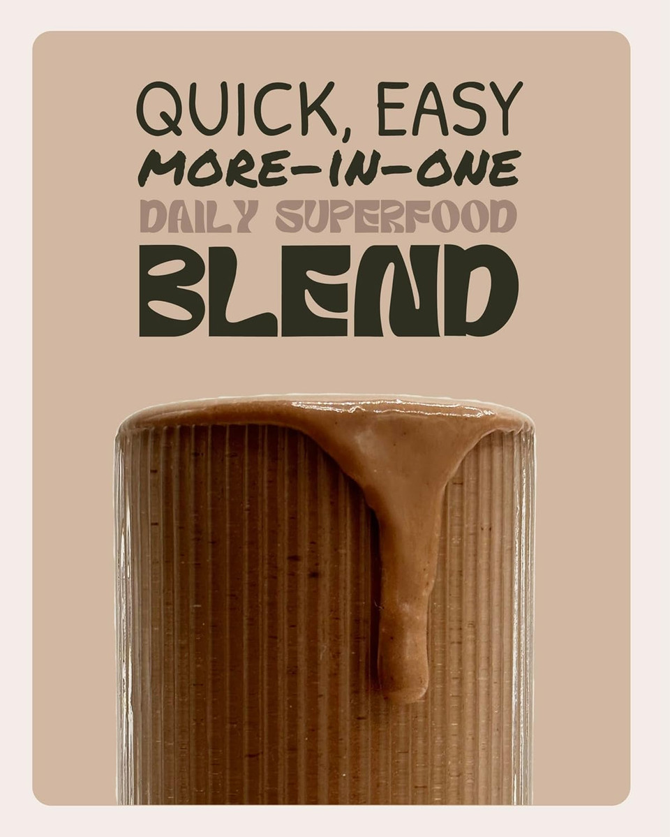 Plant Meal Replacement Shake - Chocolate - 25G Of Plant Based Vegan Protein Powder, 76+ Organic Superfoods, Vitamins & Minerals, Mushrooms, Super Greens, Digestive Enzymes & Probiotics - 1 Serving