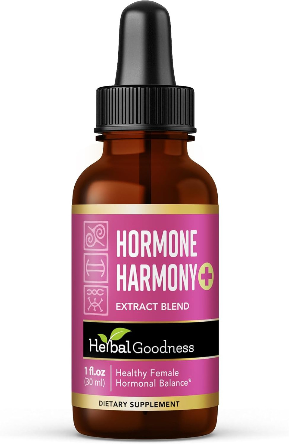 Herbal Goodness Hormone Harmony 1Oz  Organic Hormone Balance Supplement For Women, Enriched With Probiotics, Menopause Relief, Fertility Support, Pms & Lactation Aid