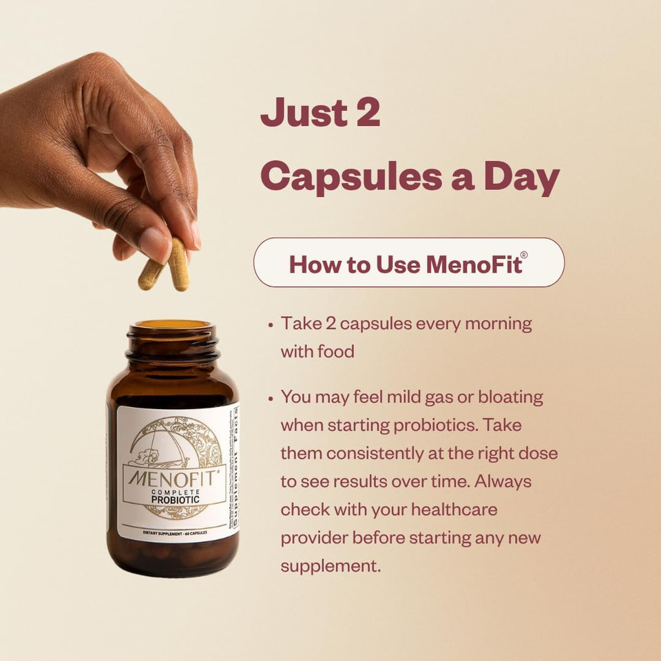 Menolabs Menofit, Menopause Supplements For Women - 60 Capsules - Advanced WomenS Probiotic With Vitamins And Red Clover For Gut Health, Hot Flashes And Hormone Balance For Women Menolabs Menofit, Menopause Supplements For Women - 60 Capsules - Advanced WomenS Probiotic With Vitamins And Red Clover For Gut Health, Hot Flashes And Hormone Balance For Women