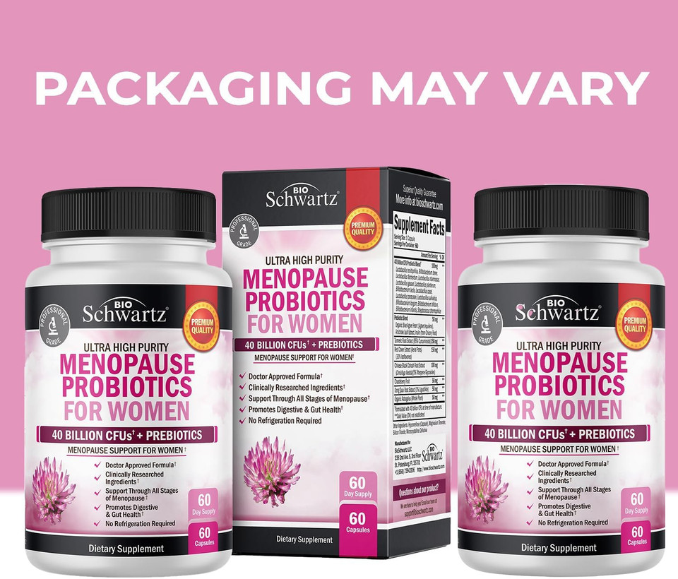Menopause Supplements For Women - 40 Billion Cfu Menopause Probiotics For Women - Support For Hot Flashes Night Sweats Mood Swings And Balance - Non-Gmo, 60 Easy-Swallow Capsules, 60 Servings Menopause Supplements For Women - 40 Billion Cfu Menopause Probiotics For Women - Support For Hot Flashes Night Sweats Mood Swings And Balance - Non-Gmo, 60 Easy-Swallow Capsules, 60 Servings