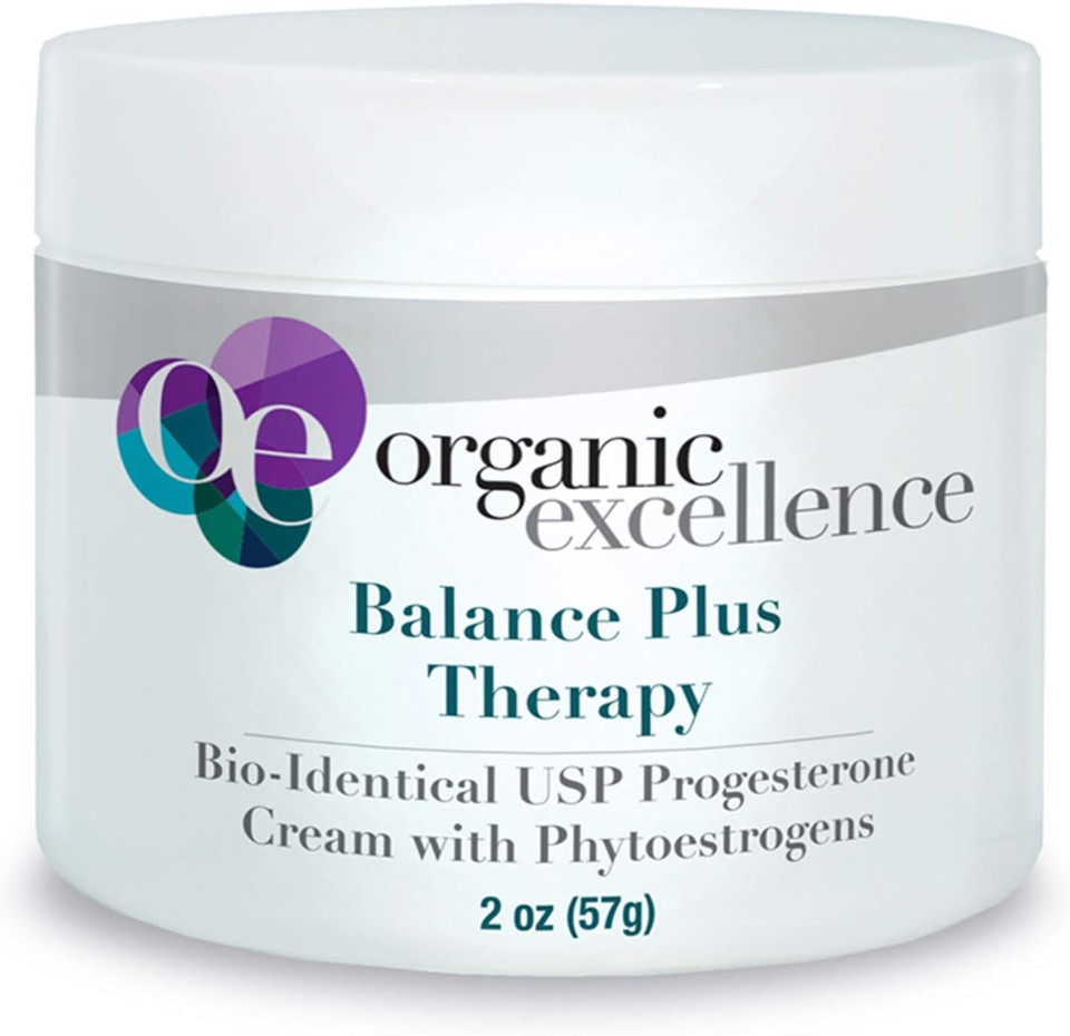 Organic Excellence Balance Plus Therapy - Usp Bioidentical Organic Progesterone Cream For Women - With Phytoestrogens - For Menopause Relief And Natural Hormone Balance, 3.3 Fl Oz (100G) Organic Excellence Balance Plus Therapy - Usp Bioidentical Organic Progesterone Cream For Women - With Phytoestrogens - For Menopause Relief And Natural Hormone Balance, 3.3 Fl Oz (100G)