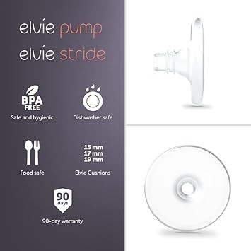 Elvie - Nipple Cushions - 15Mm - Soft Silicone To Enhance Fit For Improved Comfort And Efficiency - Accessories & Breastfeeding Essentials - Bpa Free, Dishwasher Safe - 2 Count