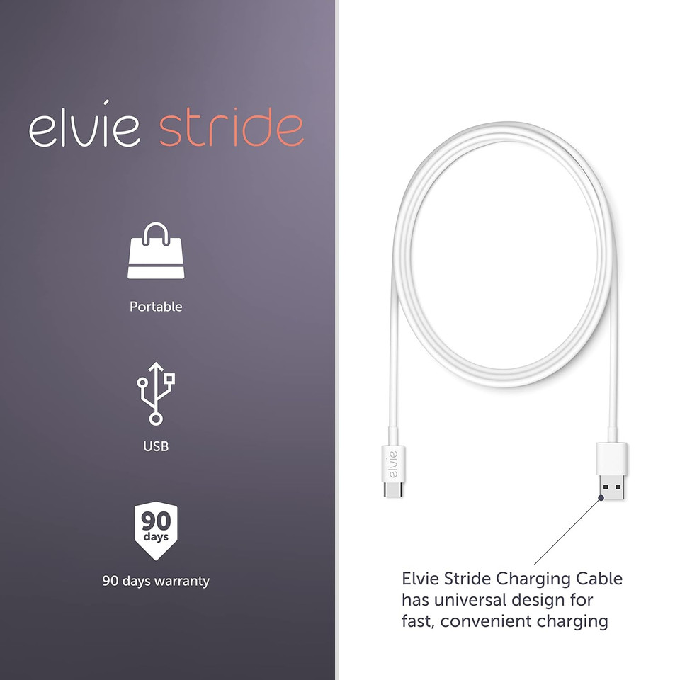 Elvie - Stride Breast Pump Fast Charging Usb-C Charging Cable - Connects To And Charges Elvie Stride Breast Pump Hub - Breastfeeding Essentials