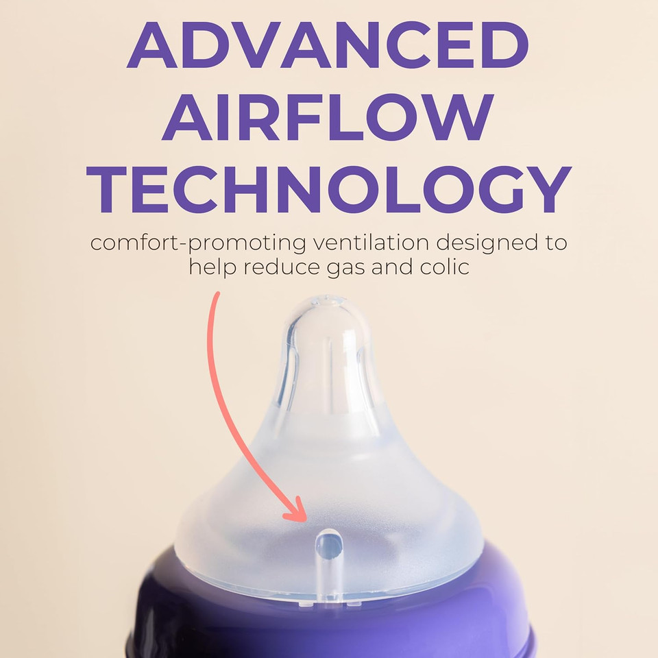 Lansinoh Naturalwave Baby Bottle Nipples  100% Soft, Durable Silicone, Made Without Bpa Bps, Anti-Colic, Supports The BabyS Developing Mouth And Teeth, Fast Flow, Size F, 2 Count, 6+ Months