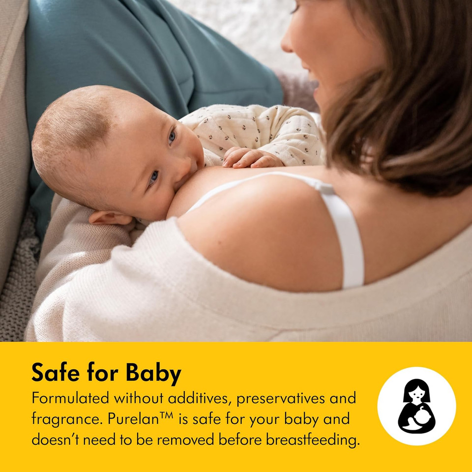 Medela Purelan Lanolin Nipple Cream, Fast Relief For Sore Nipples & Dry Skin During Breastfeeding, Safe For Breastfeeding Baby, Natural, Hypoallergenic, Fragrance-Free, 37G Medela Purelan Lanolin Nipple Cream, Fast Relief For Sore Nipples & Dry Skin During Breastfeeding, Safe For Breastfeeding Baby, Natural, Hypoallergenic, Fragrance-Free, 37G