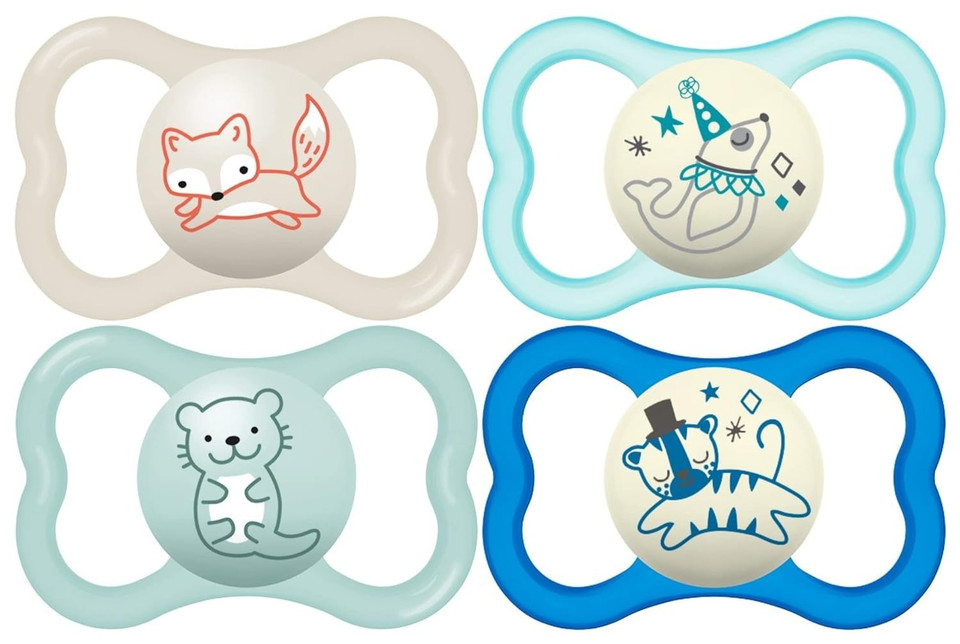 Mam Air Night & Day Baby Pacifier, For Sensitive Skin, Glows In The Dark, 3 Pack, 6-16 Months, Girl Mam Air Night & Day Baby Pacifier, For Sensitive Skin, Glows In The Dark, 3 Pack, 6-16 Months, Girl