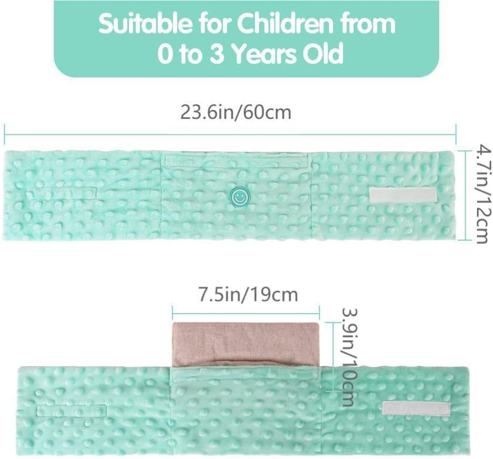 Colic And Gas Relief For Newborns And Infants, Flaxseed Heated Tummy Wrap, Baby Swaddling Belt With Soothing Warmth, Natural Relief For Upset Stomach In Babies Toddlers, 0-3 Years (Orange)