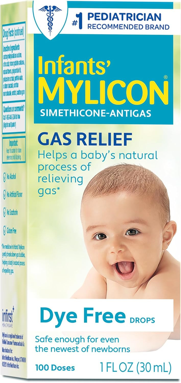 Mylicon Infants Gas Relief Drops For Infants And Babies, Dye Free Formula, 1 Fluid Ounce