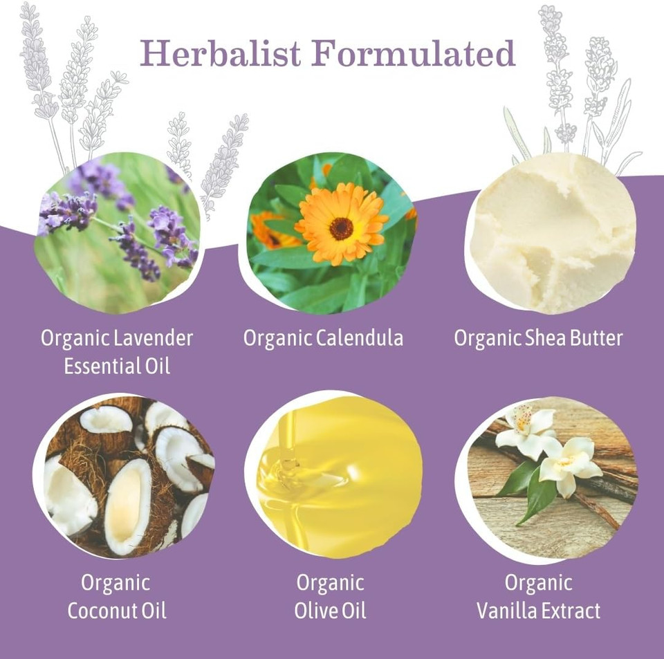 Earth Mama Bathtime Bundle | Calming Lavender Castile Baby Wash & Moisturizing Calendula Lotion