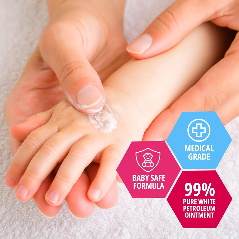 Med Pride Large Baby Petroleum Jelly Tub For Newborn, Skin Protectant & Moisturizer With Fresh Baby Scent For Dry Skin & Diaper Rash, 8 Oz Med Pride Large Baby Petroleum Jelly Tub For Newborn, Skin Protectant & Moisturizer With Fresh Baby Scent For Dry Skin & Diaper Rash, 8 Oz
