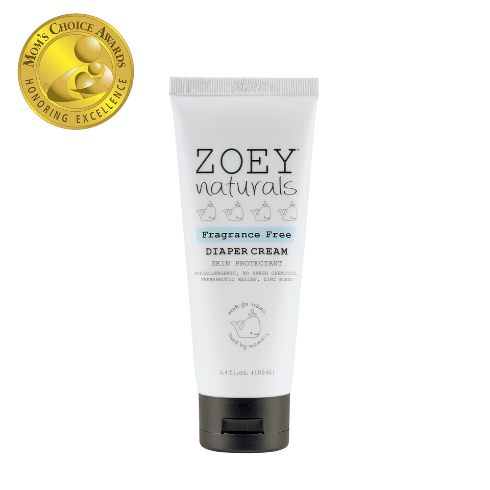 Baby Diaper Cream - Soothing Relief - Rash Protectant & Healing With Zinc Oxide & Kaolin Clay Ointment - Fragrance Free 3.4 Oz