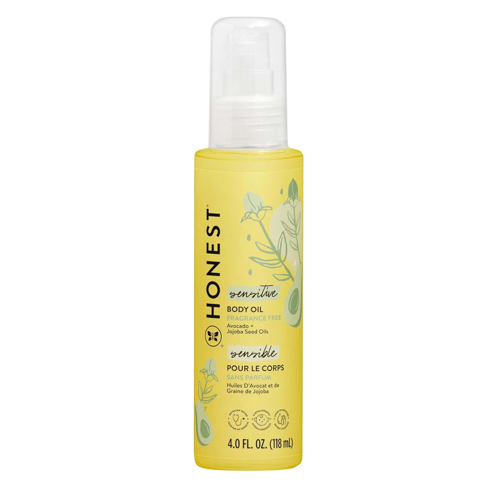The Honest Company Fragrance Free Moisturizing Body Oil | Nourish + Soothe Baby'S Skin | Plant-Based, Hypoallergenic, Vegan | 4.0 Fl Oz The Honest Company Fragrance Free Moisturizing Body Oil | Nourish + Soothe Baby'S Skin | Plant-Based, Hypoallergenic, Vegan | 4.0 Fl Oz