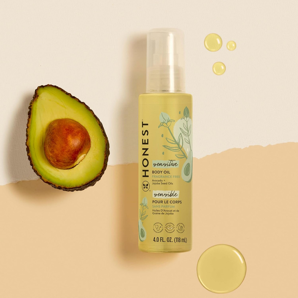The Honest Company Fragrance Free Moisturizing Body Oil | Nourish + Soothe Baby'S Skin | Plant-Based, Hypoallergenic, Vegan | 4.0 Fl Oz The Honest Company Fragrance Free Moisturizing Body Oil | Nourish + Soothe Baby'S Skin | Plant-Based, Hypoallergenic, Vegan | 4.0 Fl Oz