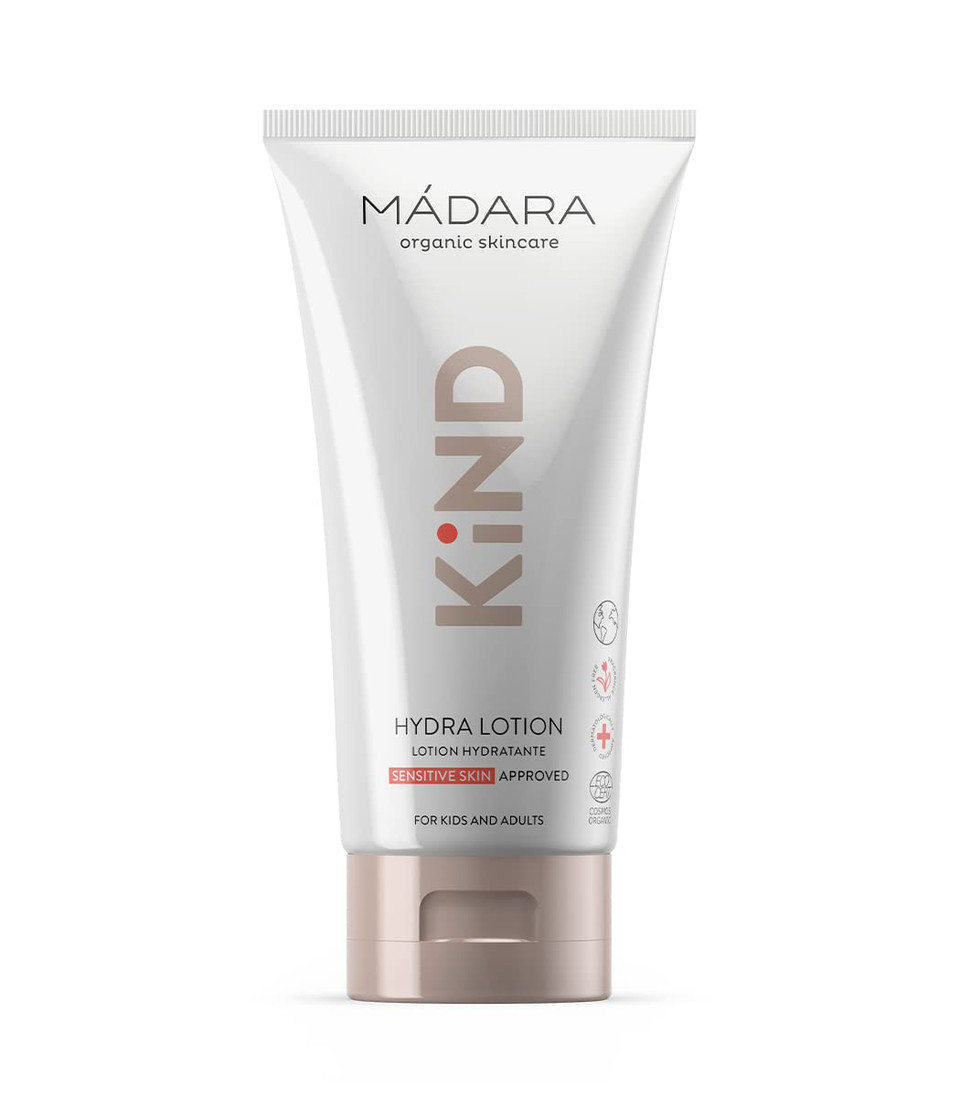 Mádara Organic Skincare | Kind Hydra Body Lotion  Organic Certified Replenishing Baby Lotion, Hydrates And Nourishes Sensitive Skin, Suitable For The Whole Family, Dermatologically Tested, 5.9Oz