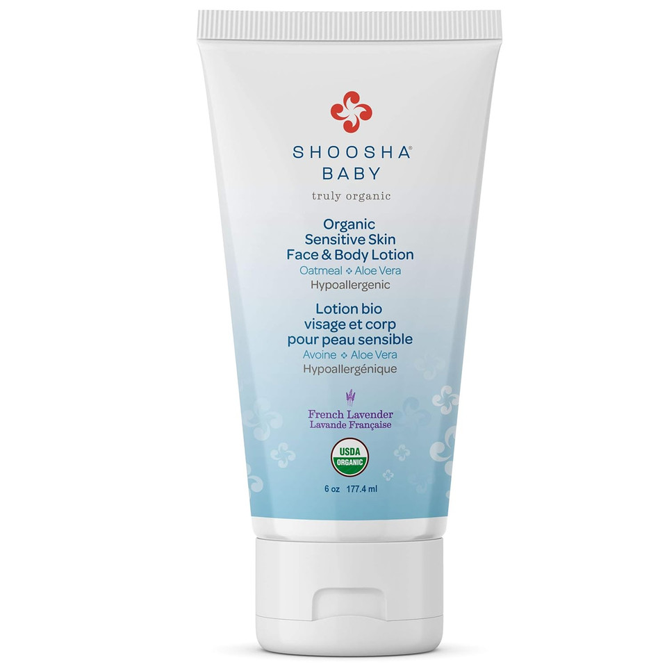 Shoosha Organic Baby Lotion French Lavender, For Sensitive Skin, All Natural Face And Body Lotion For Kids, Hypoallergenic, Gluten-Free, Non-Sticky, 100% Biodegradable Shoosha Organic Baby Lotion French Lavender, For Sensitive Skin, All Natural Face And Body Lotion For Kids, Hypoallergenic, Gluten-Free, Non-Sticky, 100% Biodegradable