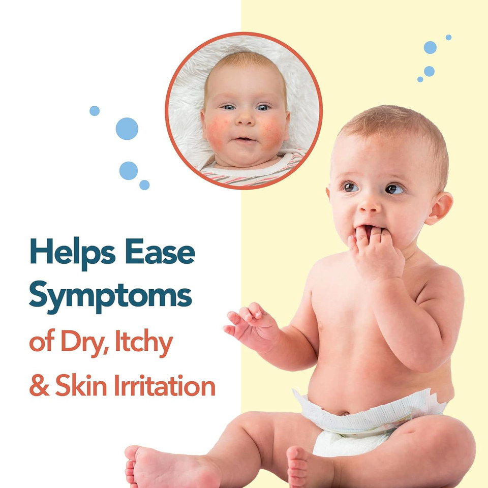 Happy Cappy Baby Shampoo And Body Wash - Shampoo & Body Wash For Eczema-Prone Skin, For Infants, Toddlers, & Kids, Reduces Itching And Redness, Dermatologist Tested, Fragrance Free - 8 Fl Oz