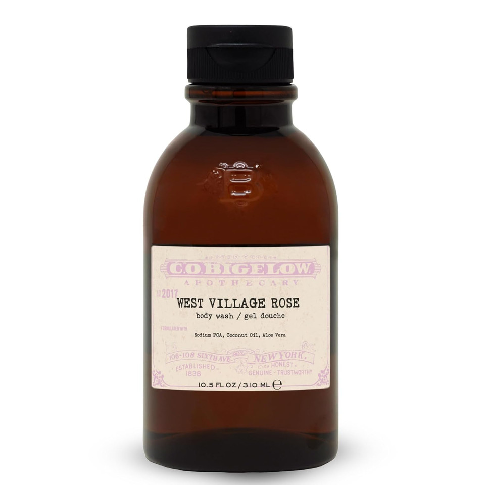 C.O. Bigelow Iconic Collection West Village Rose Body Wash, With Sodium Pca, Coconut Oil, Aloe Vera, 10.5 Fl Oz