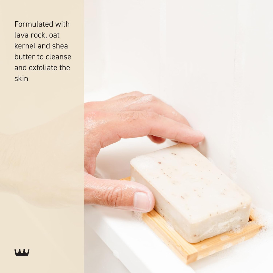 Cremo Exfoliating Body Bar For Men, Palo Santo Scent, Multi-Layered Fragrance That Buffs, Cleanses And Hydrates Skin, 5Oz