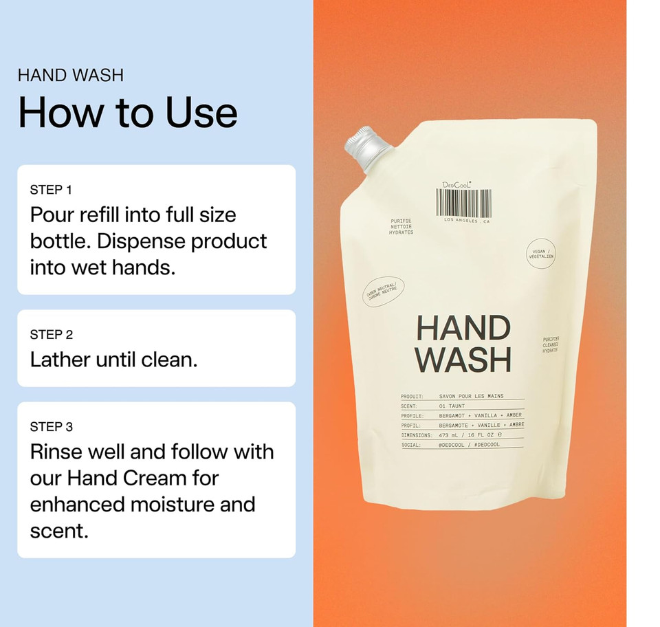 Dedcool Taunt Hand Wash Refill  Gentle Cleanser With Squalane, Aloe, And Marshmallow Root | Non-Toxic, Vegan, Carbon-Neutral