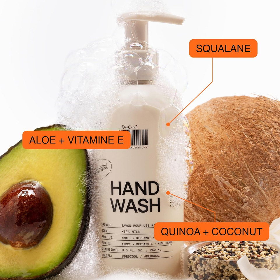 Dedcool Xtra Milk Hand Wash  Gentle Hydrating Cleanser With Squalane, Aloe, And Marshmallow Root | Non-Toxic, Vegan, Carbon-Neutral