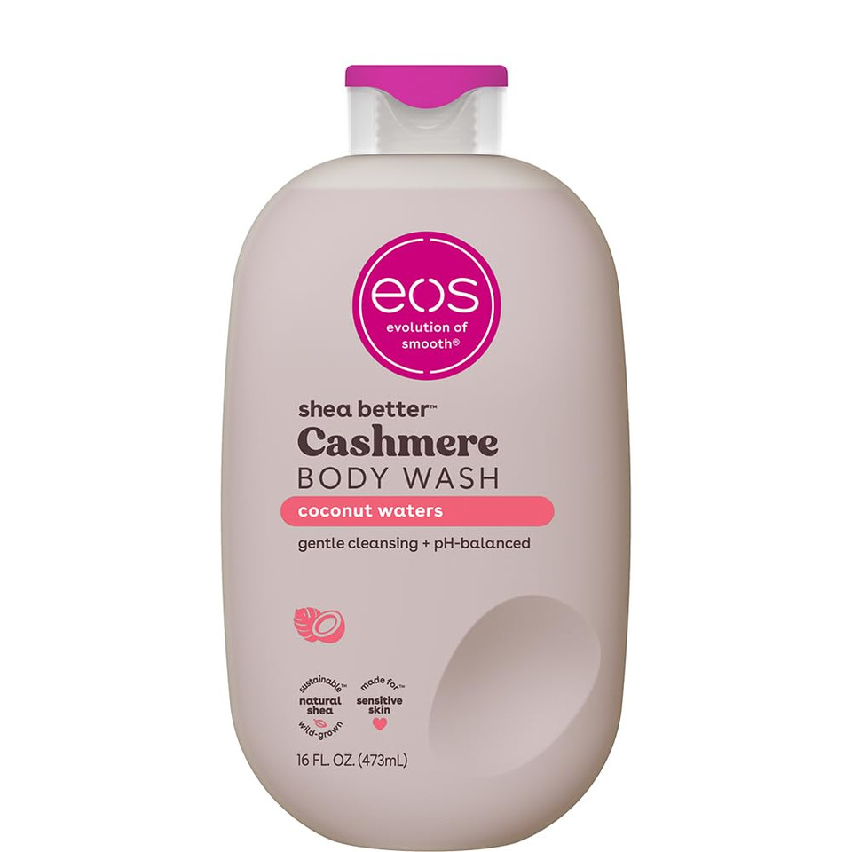 Eos Shea Better Cashmere Body Wash, Pink Champagne, Moisturizing And Nourishing, Ph Balanced Creamy Gel Formula, Paraben & Phthalate Free, Sensitive Skin,16 Fl Oz