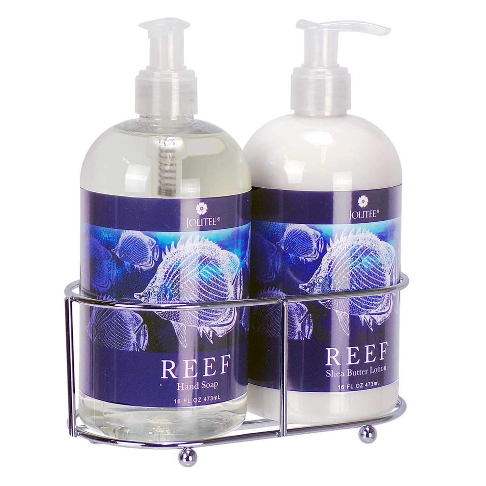 Reef Luxury Shea And Cocoa Butter With Sea Kelp Extract (Soap And Lotion Set In Caddy)