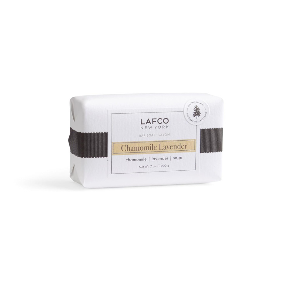 Lafco New York Bar Soap, Chamomile Lavender - 7 Oz - Ultra-Hydrating, Natural Formula - All Skin Types - Made In Europe