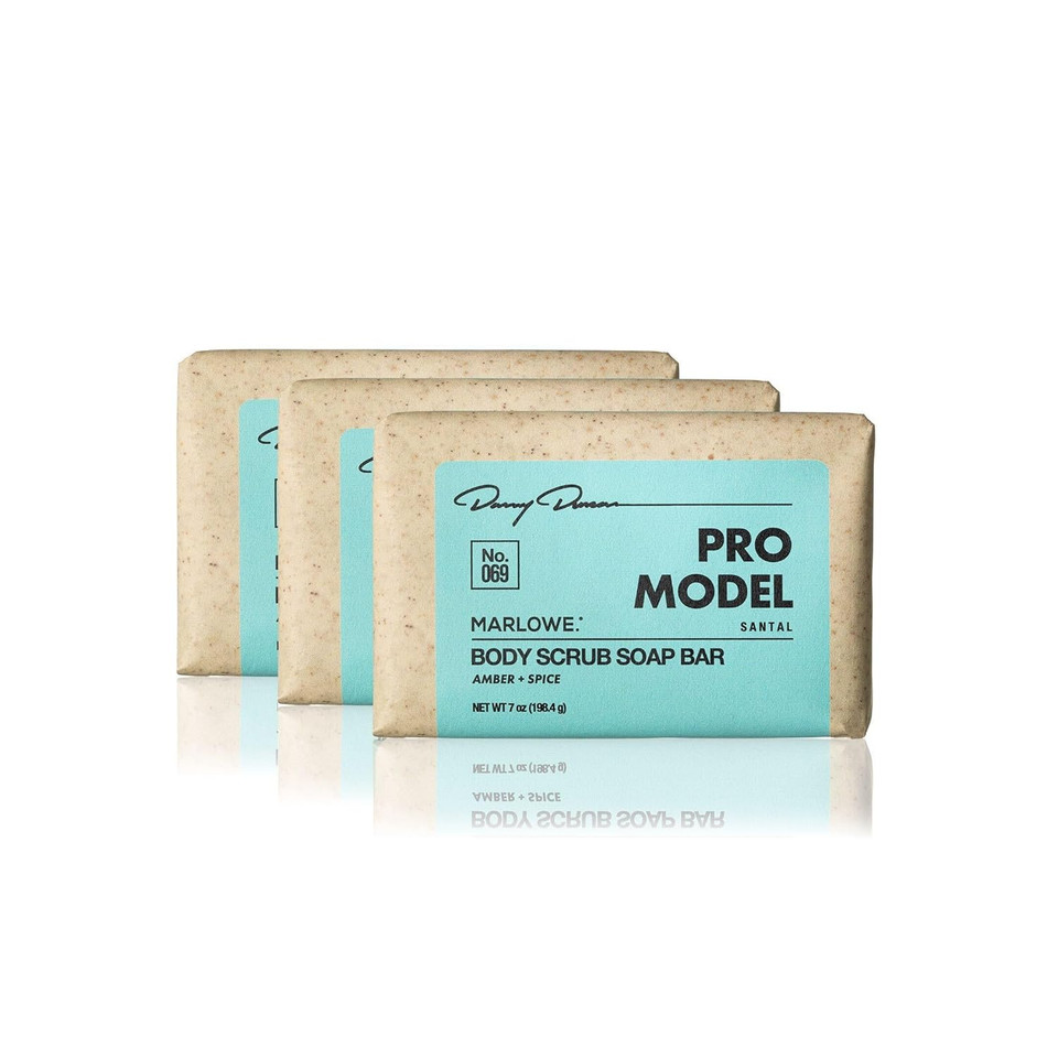 Marlowe. No. The Threesome Set  Santal Scrub, No. 105 Moisturizing Bar & No. 106 Charcoal Cleanser, 7 Oz, Paraben & Sulfate Free