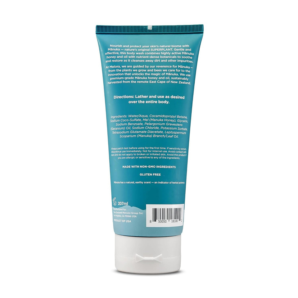 Manuka Honey Body Wash (7 Oz) - Moisturizing Skin Care Body Soap With Manuka Honey & Oil For Acne, Dry, Or Sensitive Skin - Moisturizing Travel Size Shower Gel For Women & Men