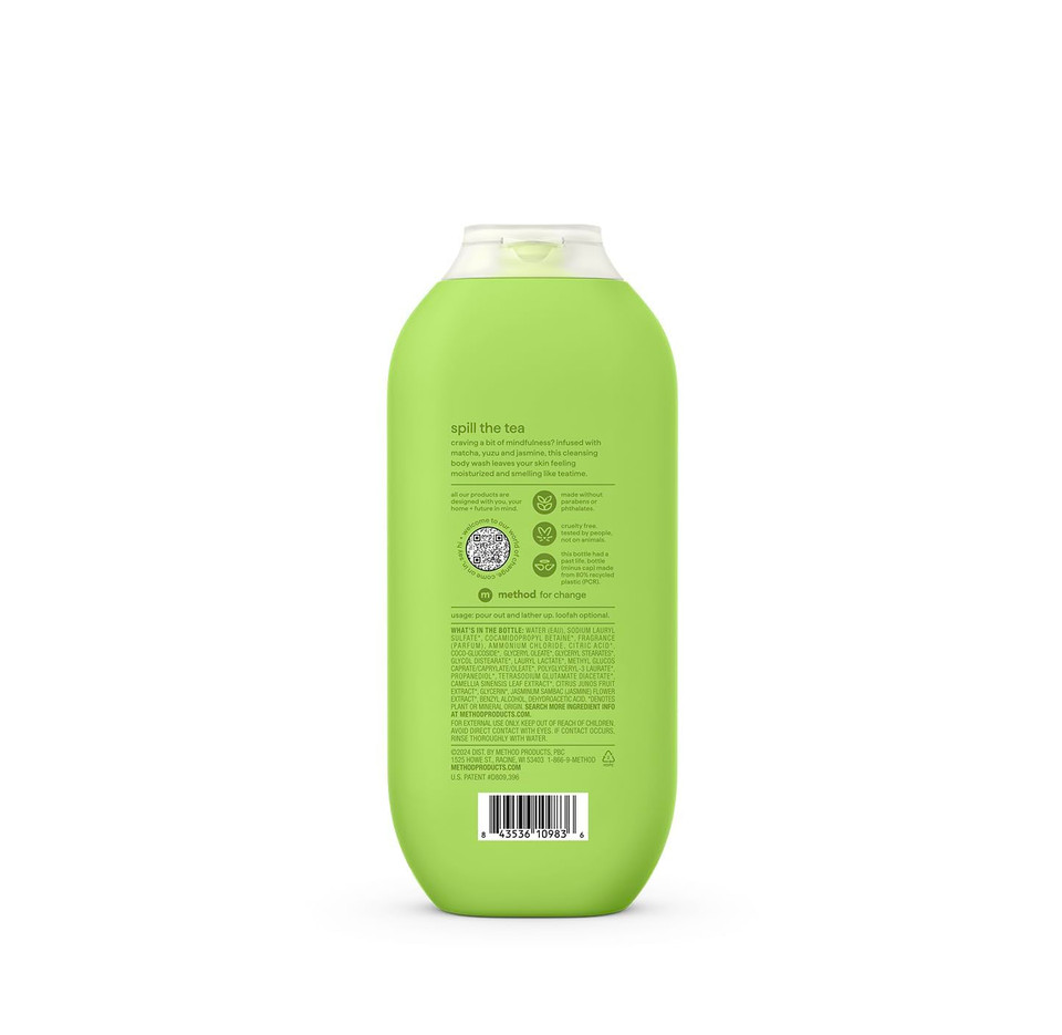 Method Body Wash, Mindful Matcha, Matcha + Yuzu + Jasmine Notes, 18Oz