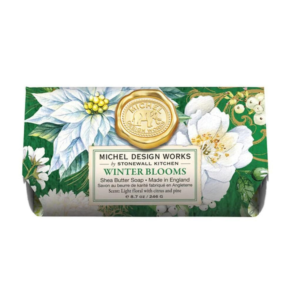 Michel Design Works Large Bath Soap Bar, Winter Blooms (802395)