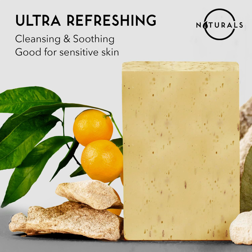 O Naturals Citrus Men'S Soap Bar - Exfoliating, All Natural, Unisex, 7.76 Oz