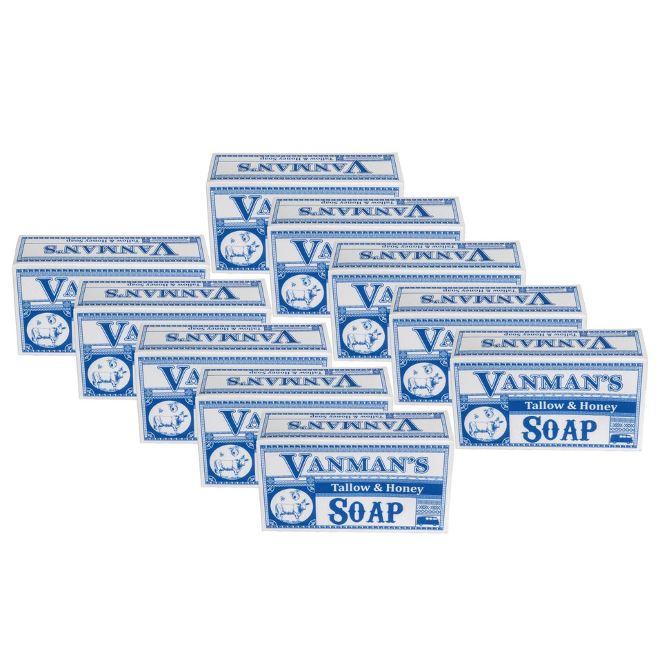 Vanman Beef Tallow And Coconut Oil Bar Soap  Pure Grass-Fed Beef Tallow Soap With Coconut Oil & Kaolin Clay, Subtle Grapefruit Scent, Hydrating & Nourishing, Clean Ingredients, 3.8Oz