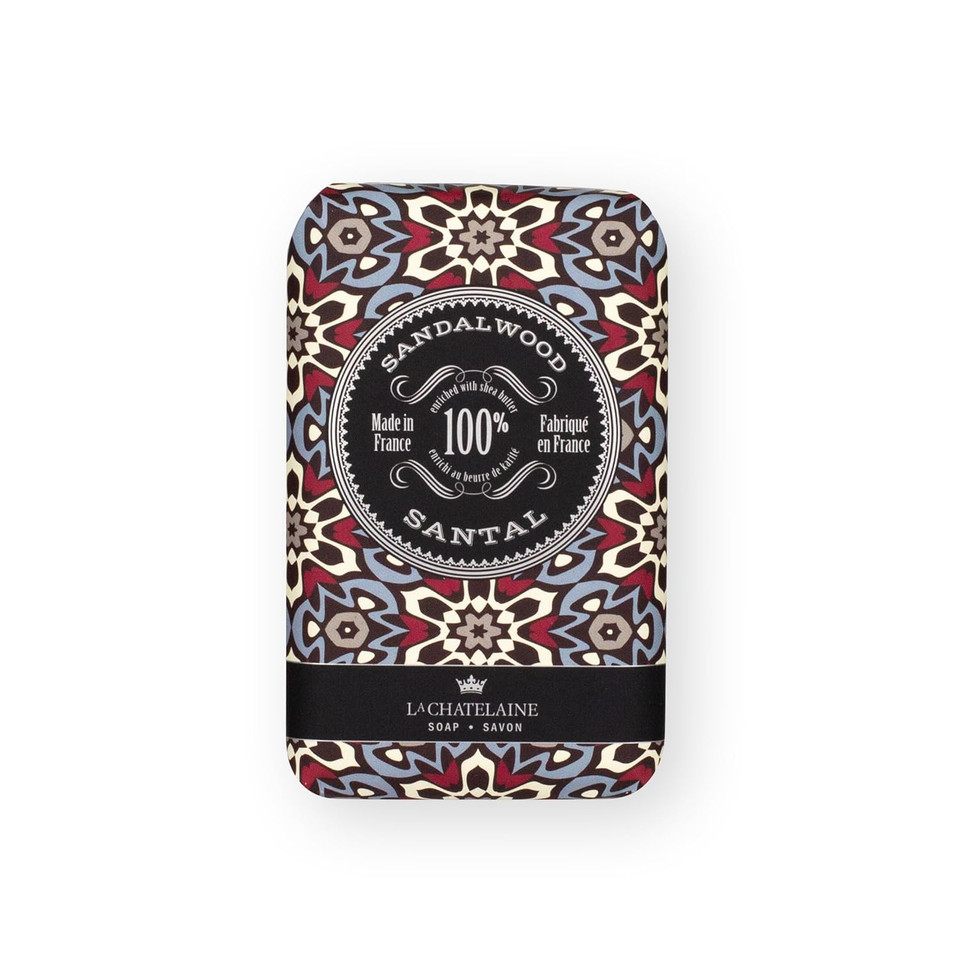 La Chatelaine Unisex, Men, Women Bar Soap| Natural And Organic |Triple Milled | Made In France | Large (Sandalwood)