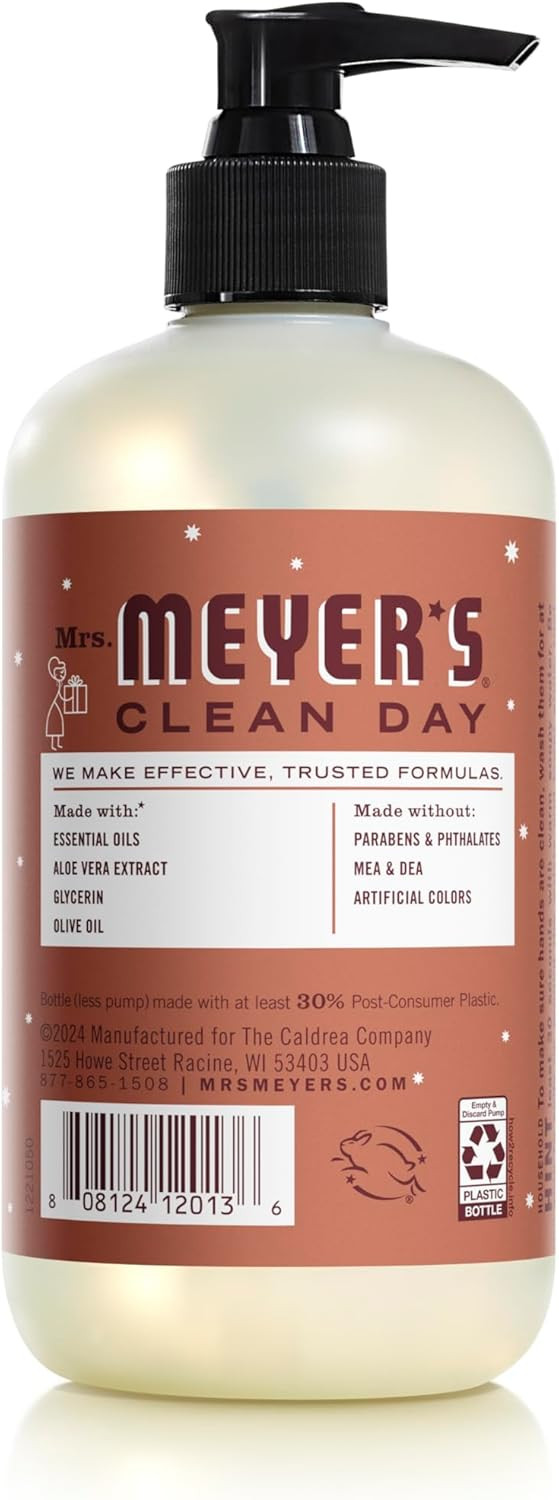 Mrs. Meyer'S Clean Day Liquid Hand Soap, Limited Edition Gingerbread Scent, 12.5 Ounce Bottle