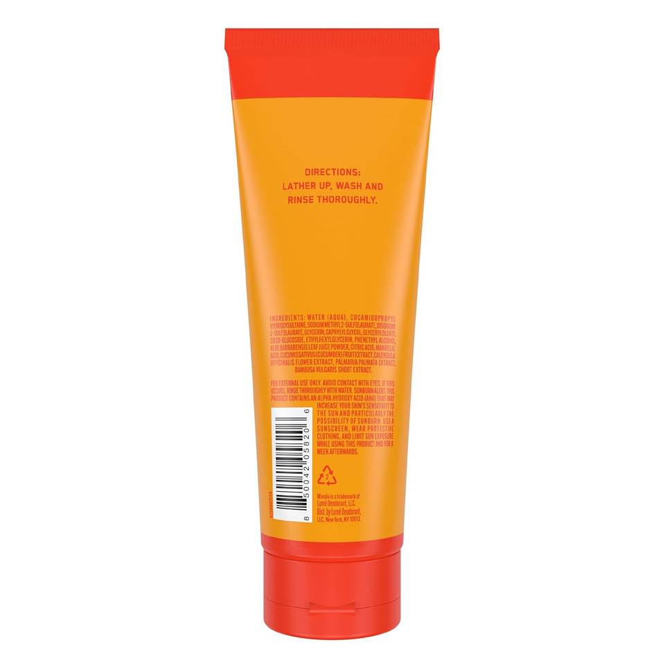 Mando Odor Shield Body Wash - 24 Hour Control - Removes Odor Better Than Soap - Sls And Paraben Free, Skin Safe - 8.5 Ounce (Bourbon Leather)