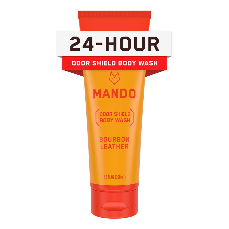Mando Odor Shield Body Wash - 24 Hour Control - Removes Odor Better Than Soap - Sls And Paraben Free, Skin Safe - 8.5 Ounce (Mt Fuji)