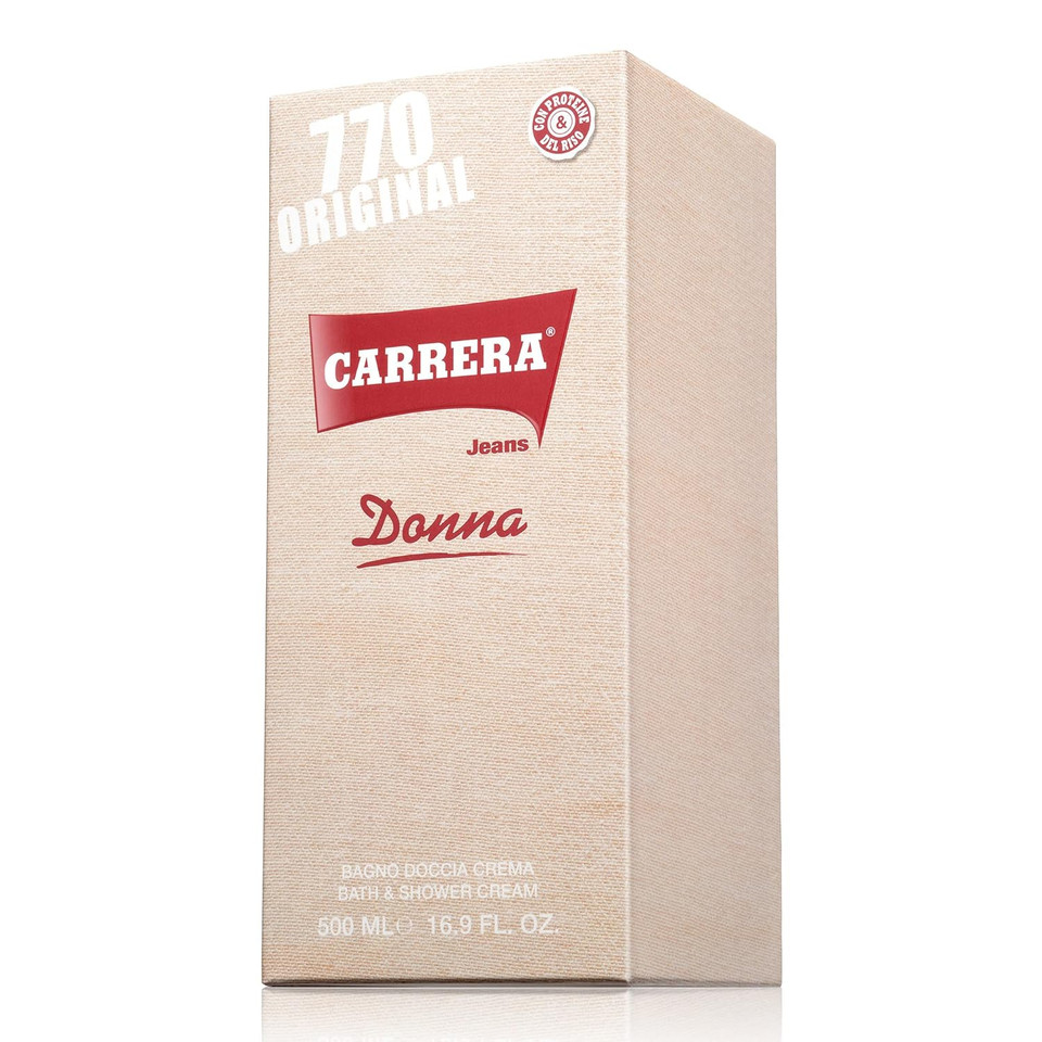 Carrera Jeans 770 Original Bath And Shower Cream For Women, Silky Smooth Skin, 16.9 Fl Oz (1)