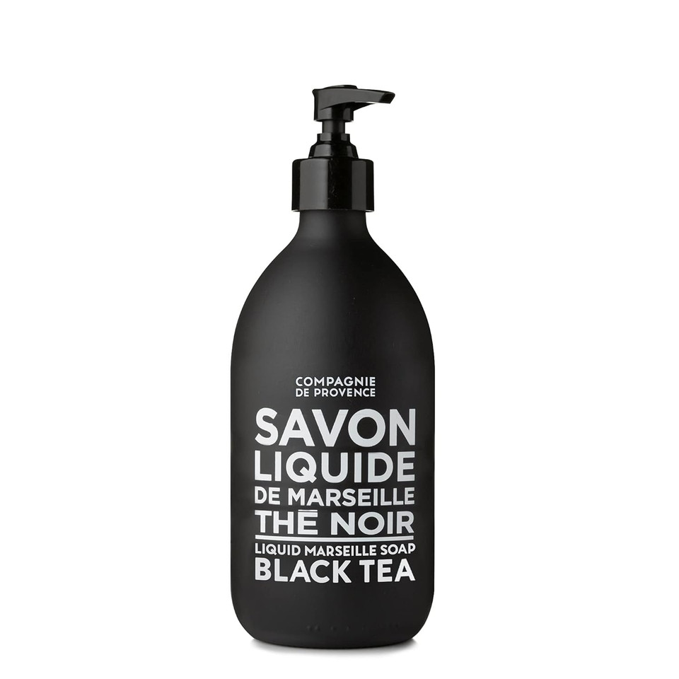 Compagnie De Provence Savon De Marseille Extra Pure Liquid Soap - Black Tea - 16.7 Fl Oz Glass Pump Bottle