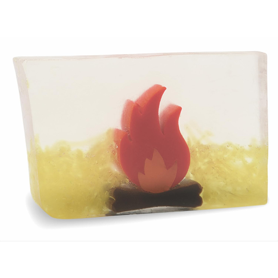 Primal Elements Glycerin Bar Soap | Helps All Skin Types, Sensitive, Oily & Dry Skin | No Parabens, Vegan, Gluten Free, 100% Vegetable Base - (Campfire)