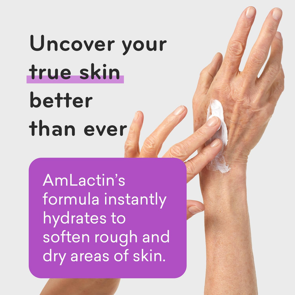 Amlactin Ultra Smoothing - 4.9 Oz Body & Hand Cream With 15% Lactic Acid - Exfoliator And Moisturizer & Daily Nourish 12% - 14.1 Oz Body Lotion With 12% Lactic Acid - Exfoliator And Moisturizer