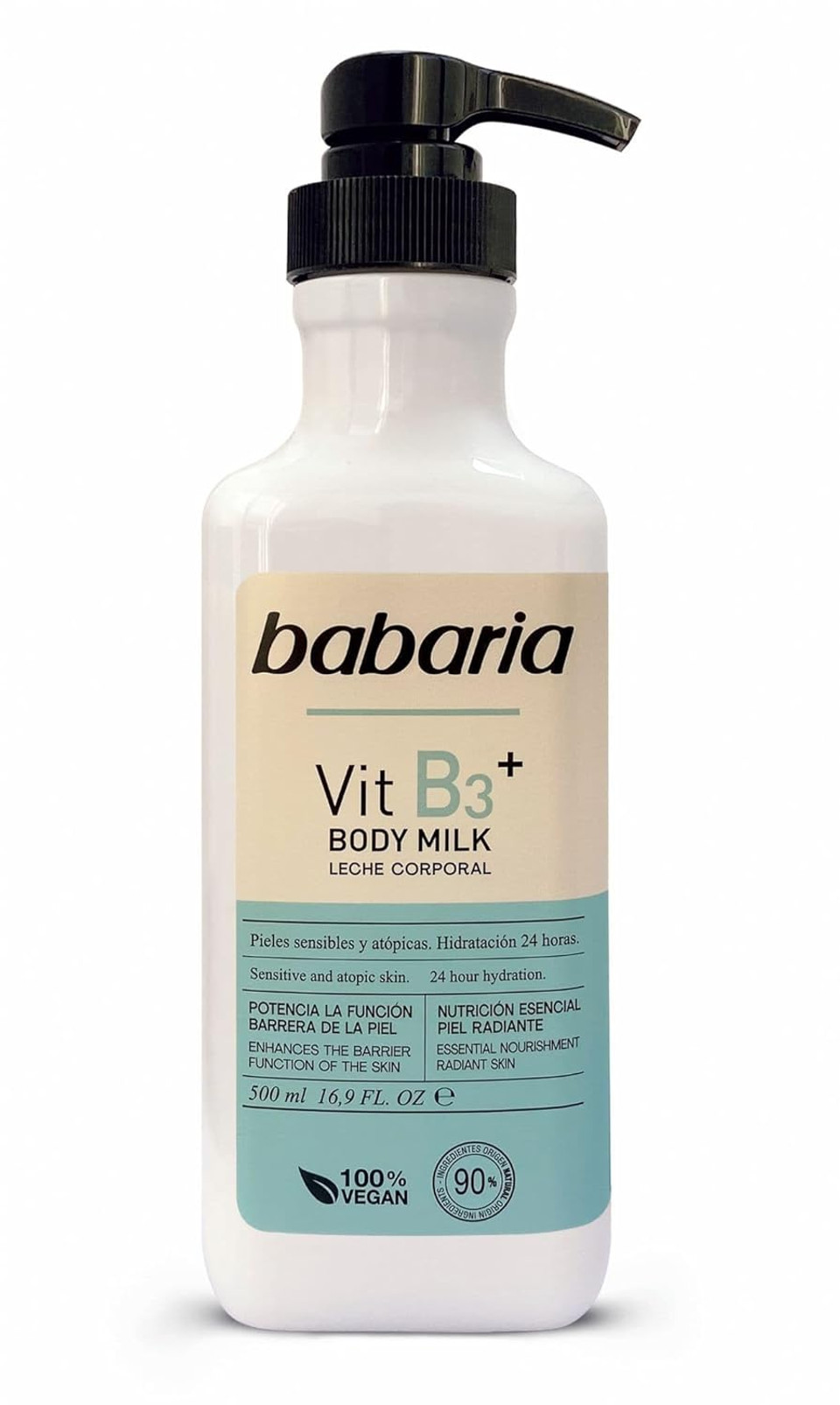 Babaria Vitamin B3 Body Milk - Nourishing Body Lotion For Women And Men - Enhances Skin Barrier - Moisturizing Body Cream For Sensitive Skin - 2 Pc